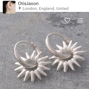Sunray hoop earings in silver